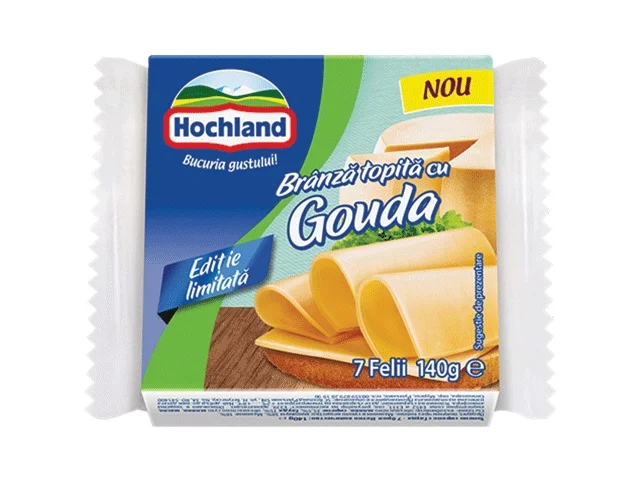 Топено сирене гауда слайс 0,140 Hochland