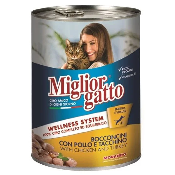 Котешка храна Пиле и пуйка 0,400 Miglior Gatto