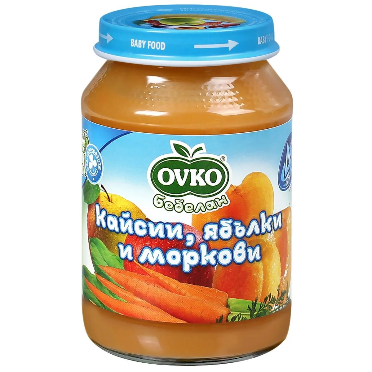 Бебелан пюре от ябълки с кайсии и моркови 0,190
