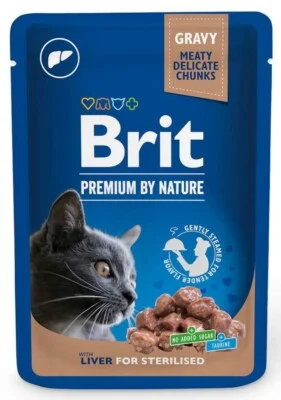 Brit Premium by Nature Cat 0,100 с черен дроб за кастрирани котки