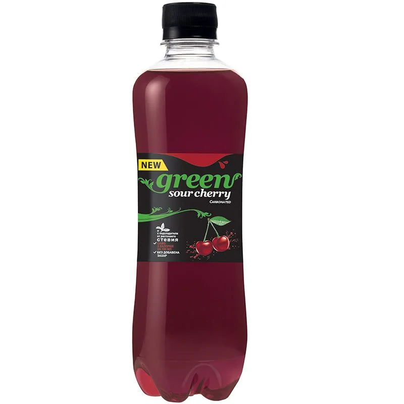 Газирана напитка Green Sour Cherry 1,5