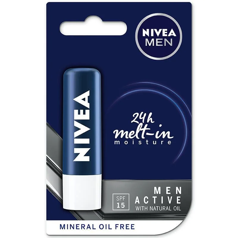 Нивеа Балсам за устни Active Care Men