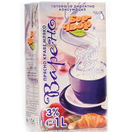 Прясно мляко Бор Чвор 3,0 % 1 л. варено