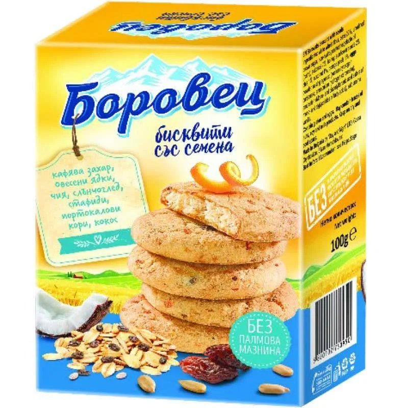 Бисквити Боровец със семена 0,100