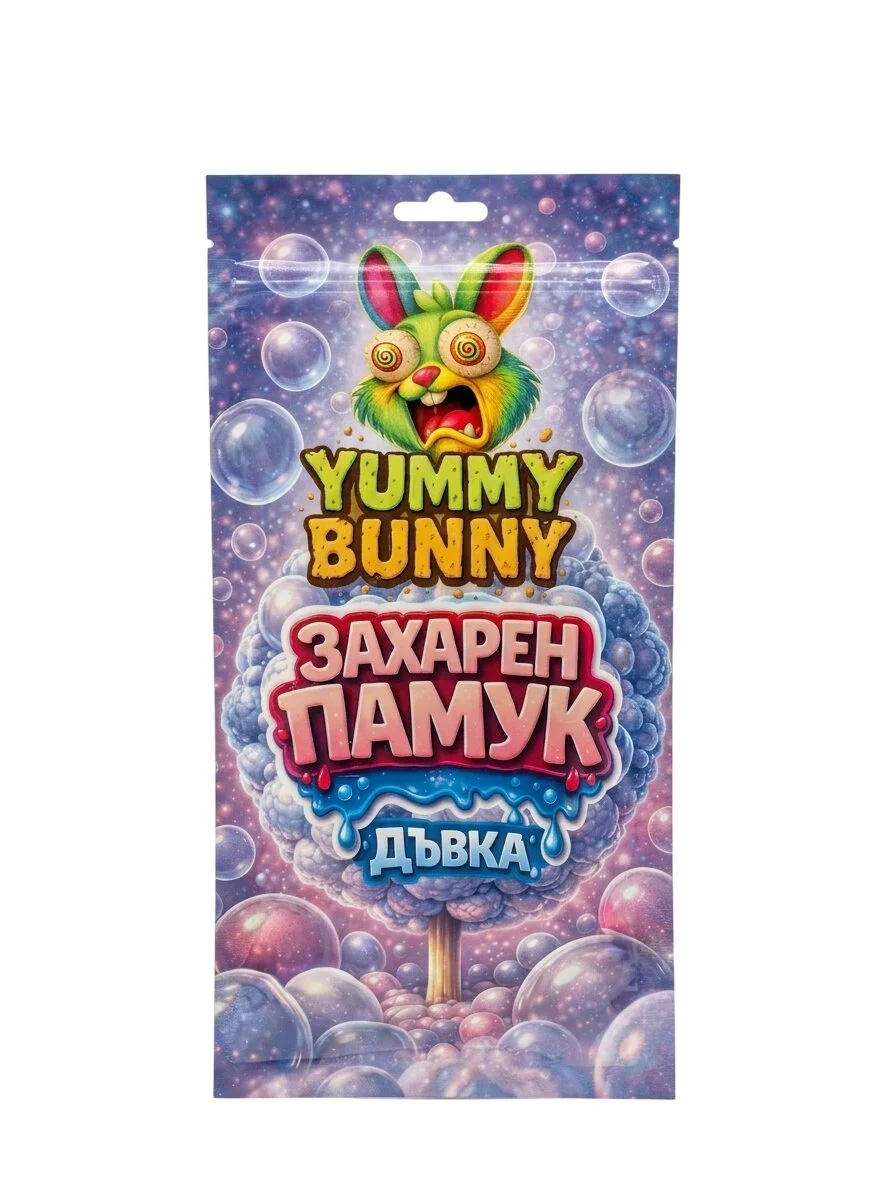 Захарен памук дъвка 0.060 Yummy Bunny