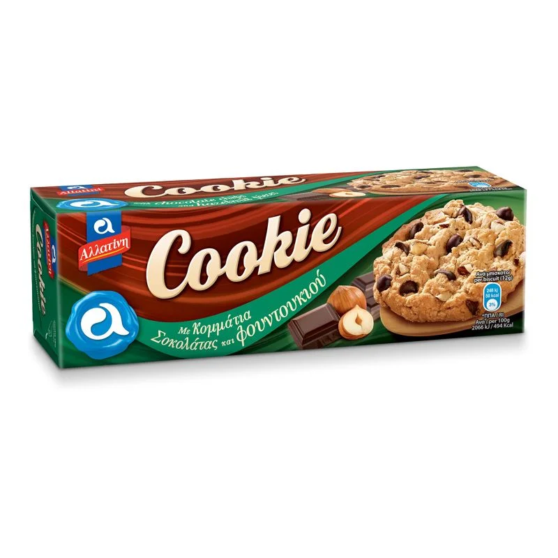 Бисквити Алатини Кукис 0,175 лешници и шоколад