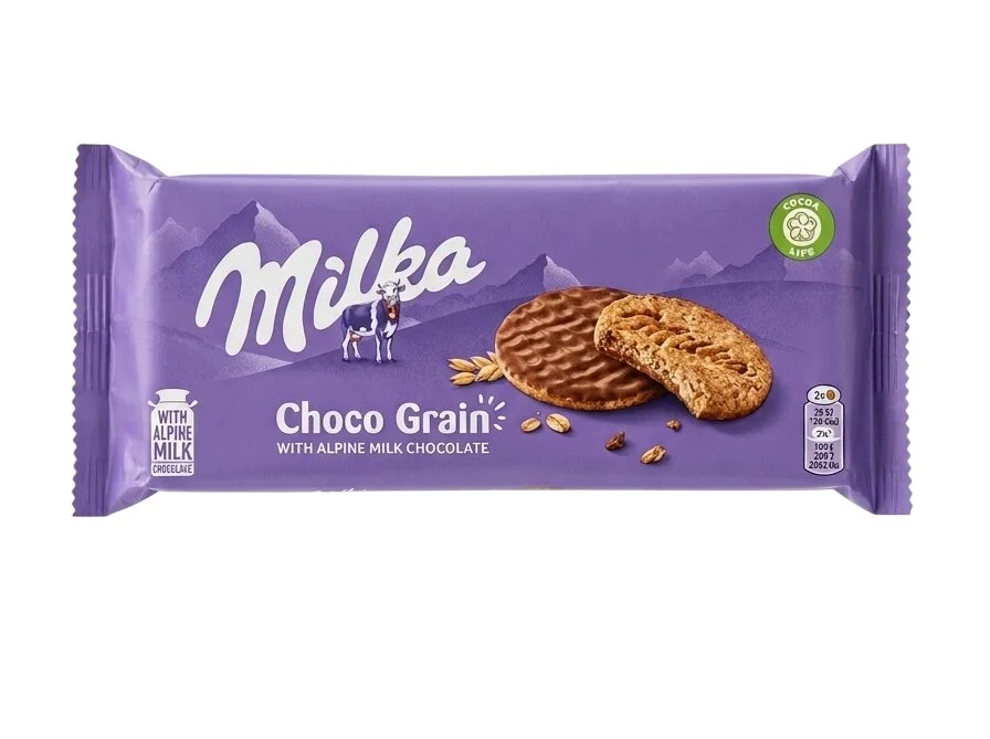 Бисквити Milka пълнозърнести  0,126