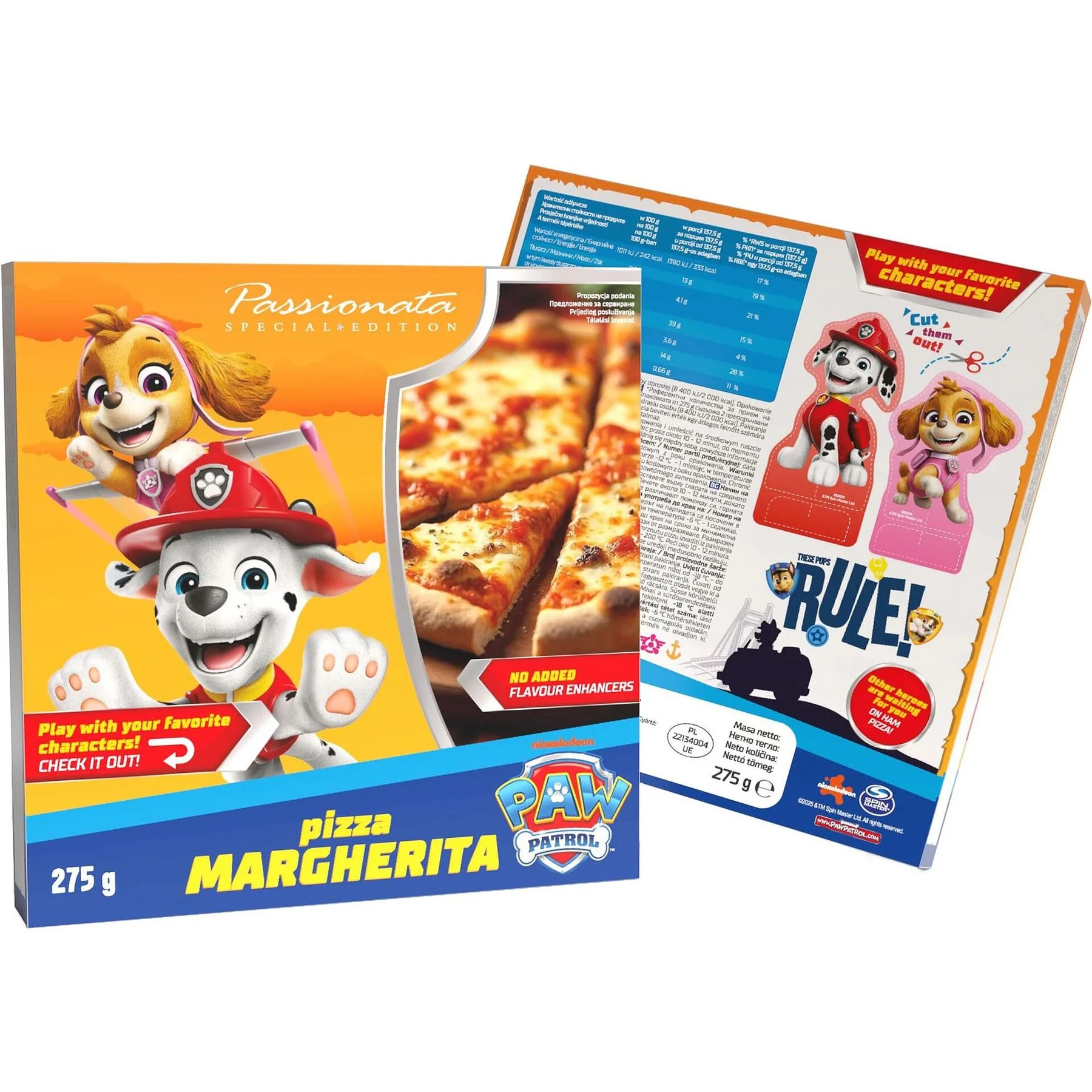 Пица Passionata Маргарита 0,275 Paw Patrol
