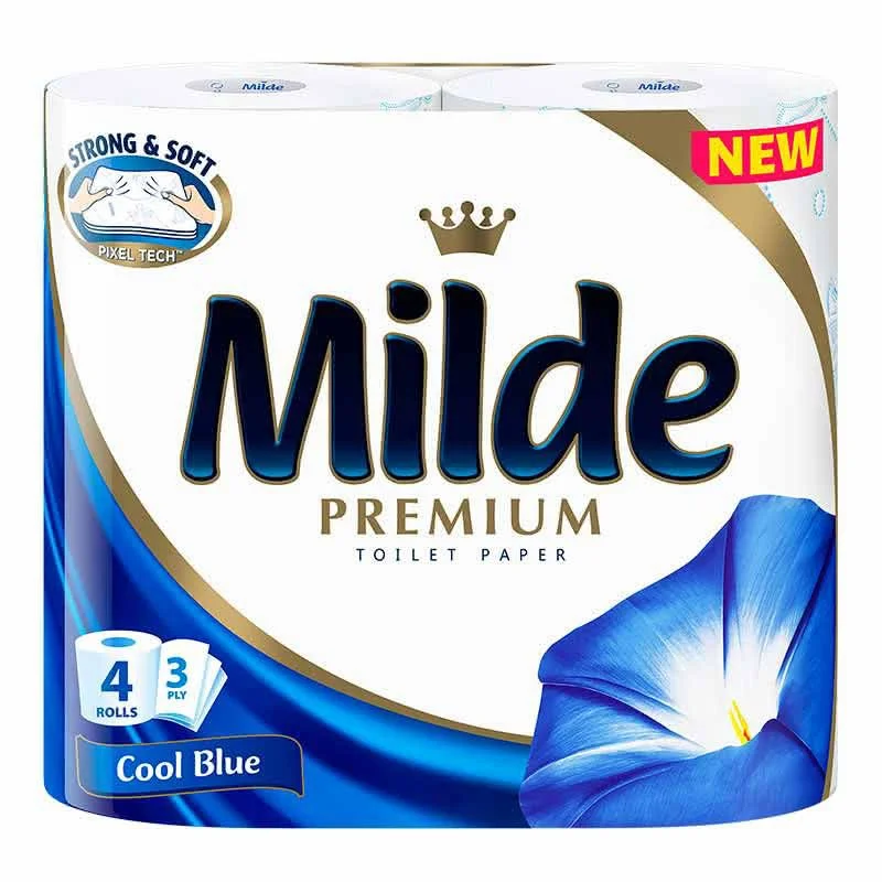 Тоалетна хартия Милде 3 пл. 4 бр. Cool Blue