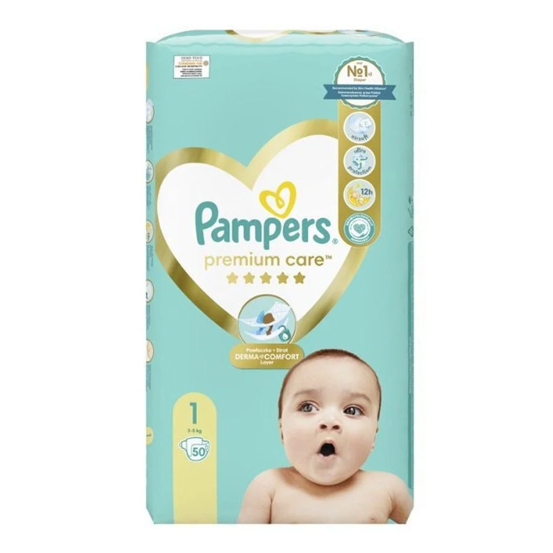 Пелени Памперс Premium care VP S1 New Born 50бр