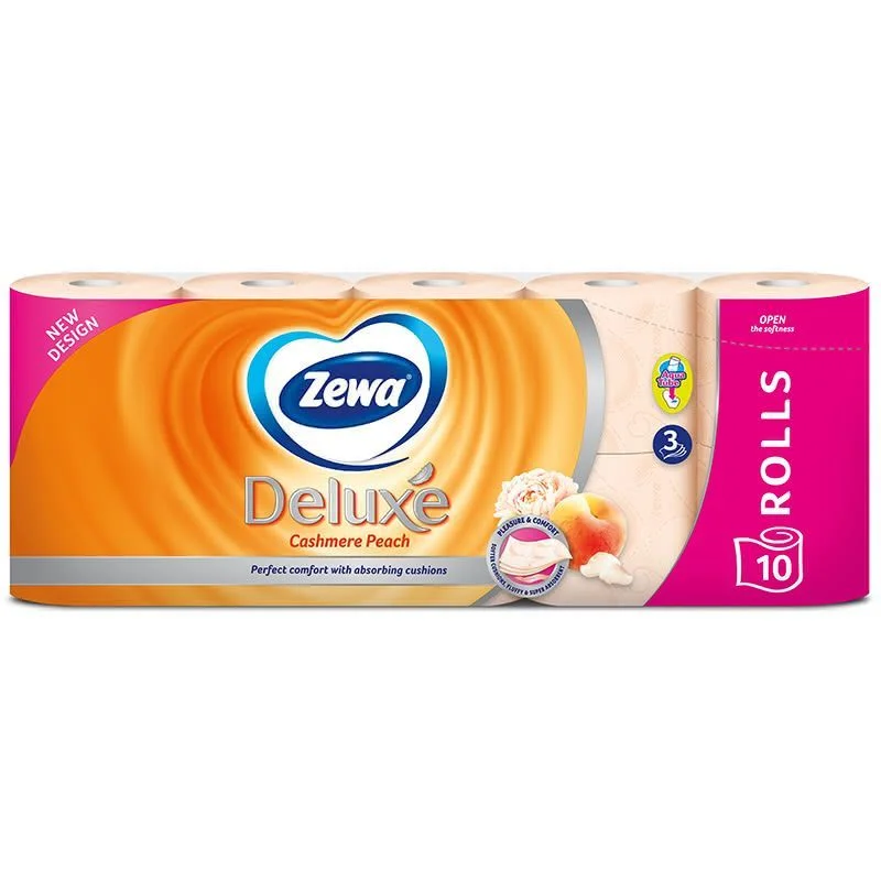 Тоалетна хартия Zewa Делукс 10 бр Праскова