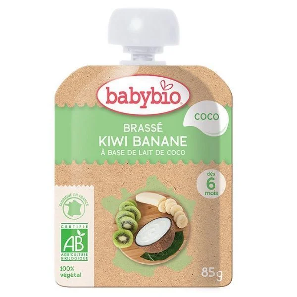 БИО Плодов йогурт с кокосово мляко,банани и киви 0.085 Babybio