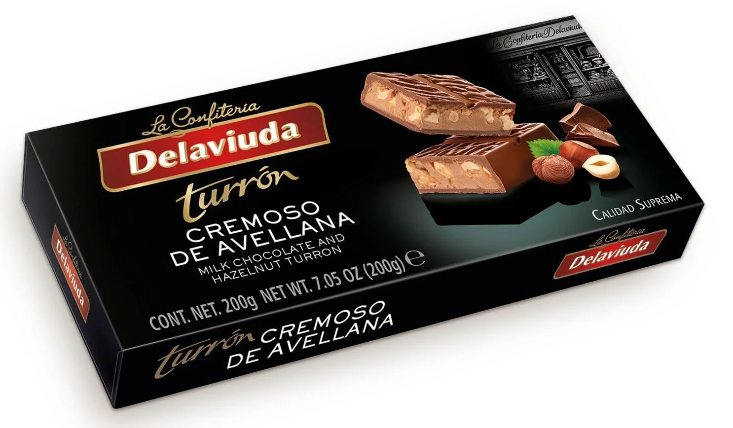 Шоколад млечен с лешници 0.200 Delaviuda