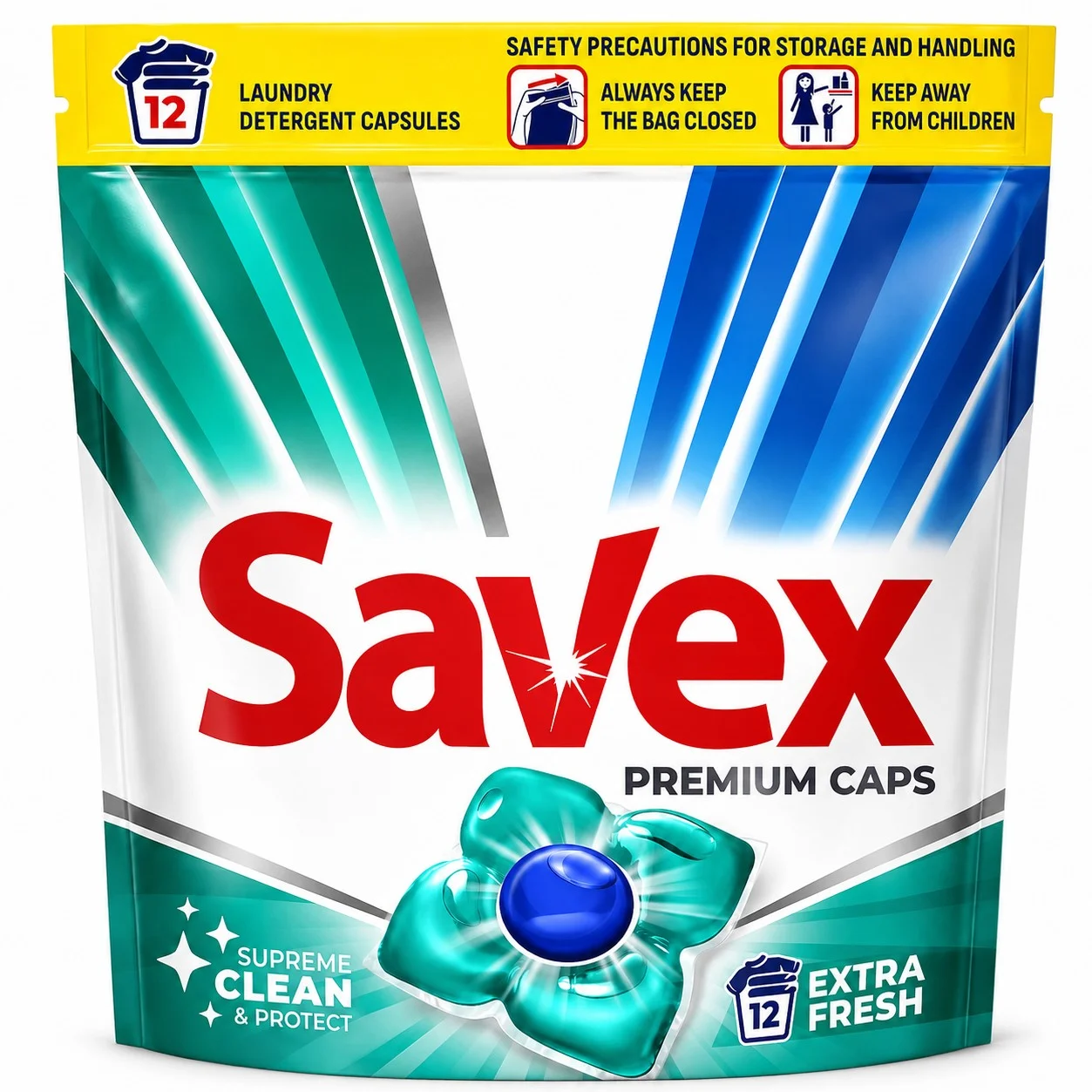 Капсули за пране Савекс Extra Fresh 12 бр.