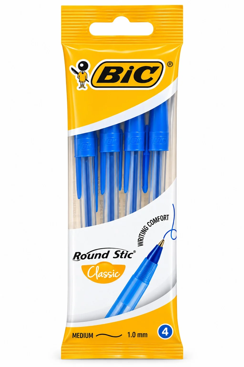 Химикалки комплект Round Stic 4 бр. BIC