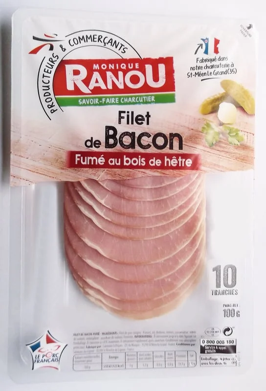 Филе от пушен бекон 0,100 Monique Ranou