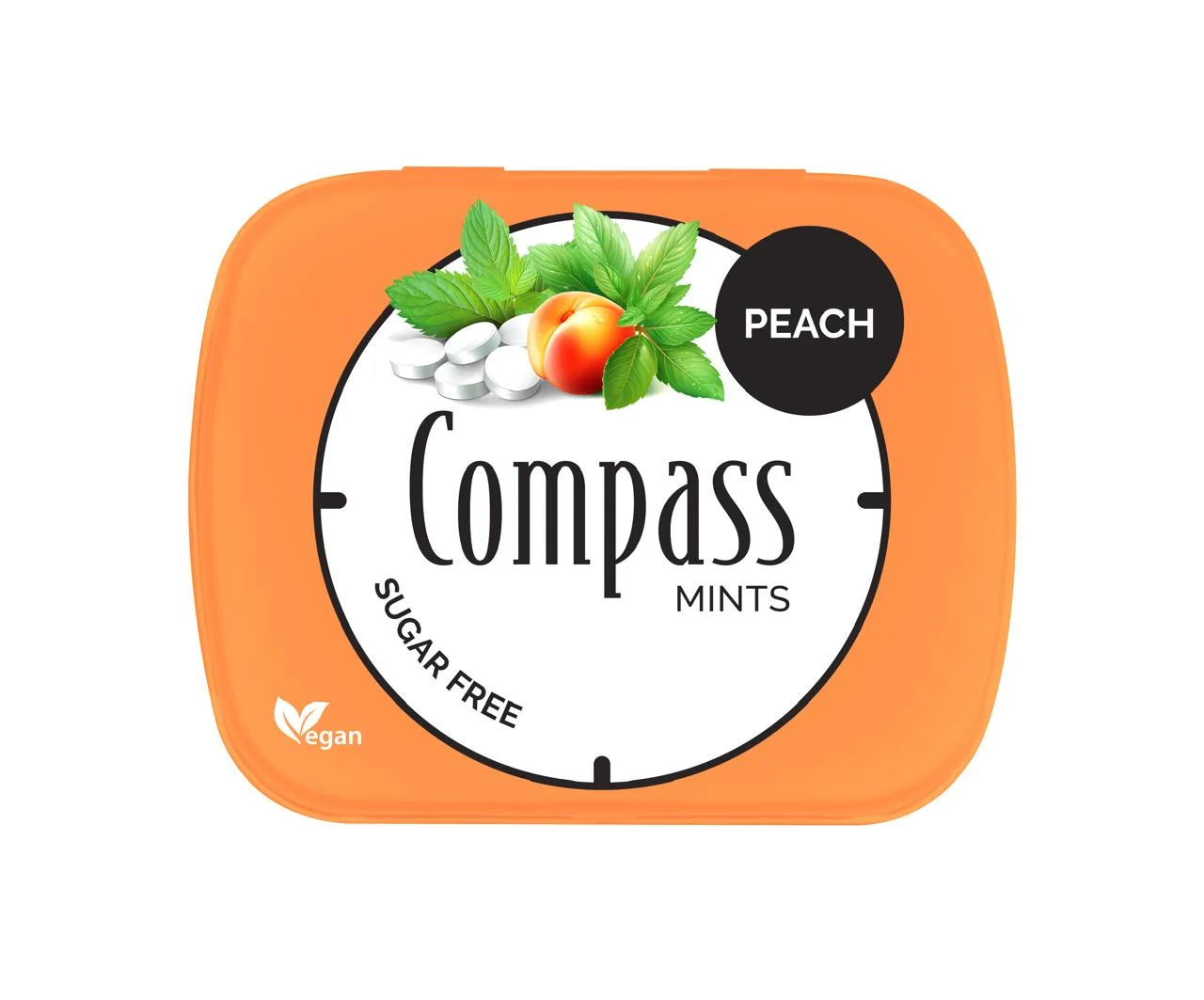 Бонбони твърди без захар праскова 0,014 Compass