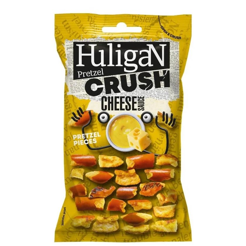 Претцели натрошени Huligan Cruch със сирене сос 0,065
