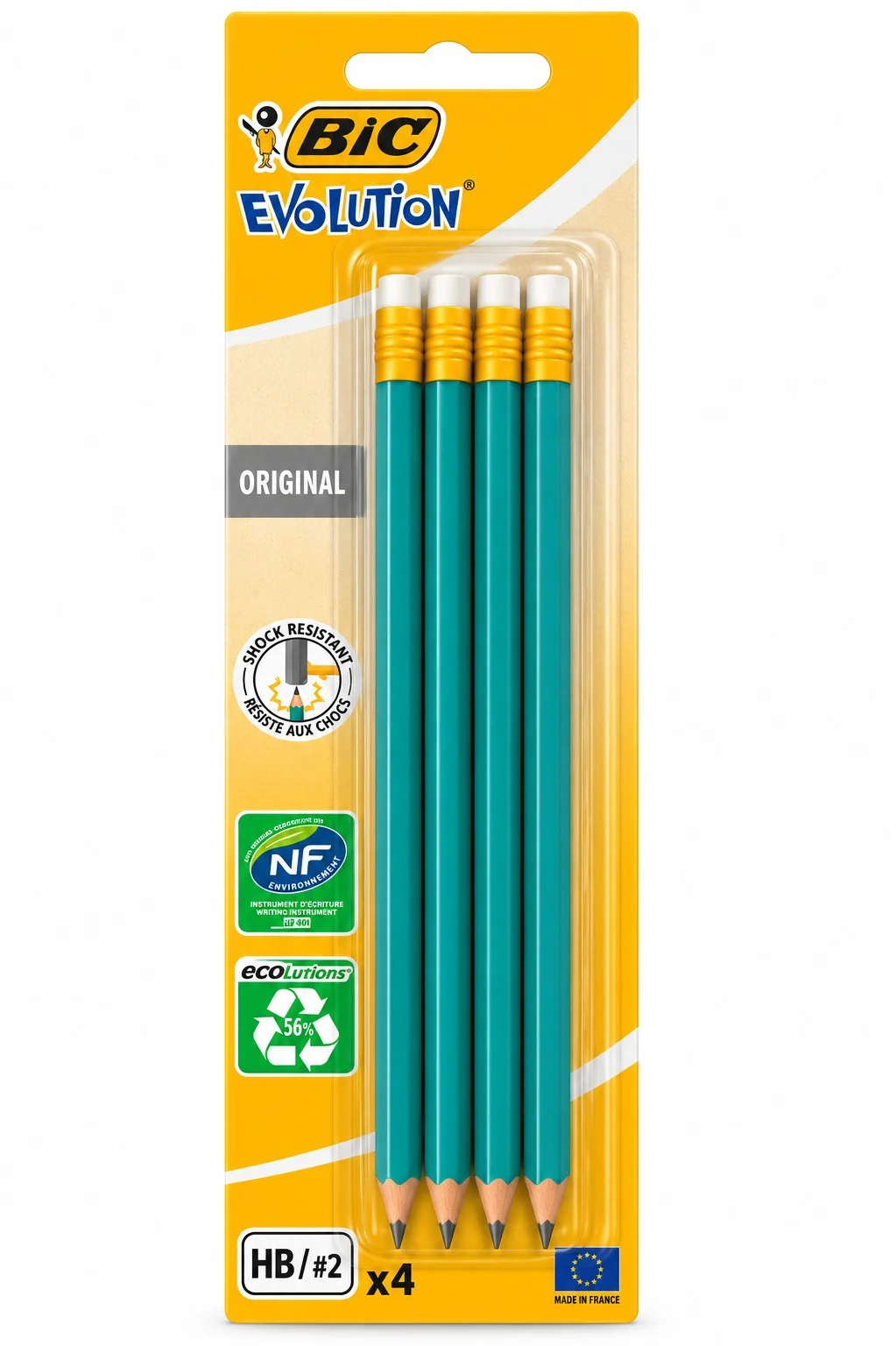 Молив с гума 4 бр. BIC