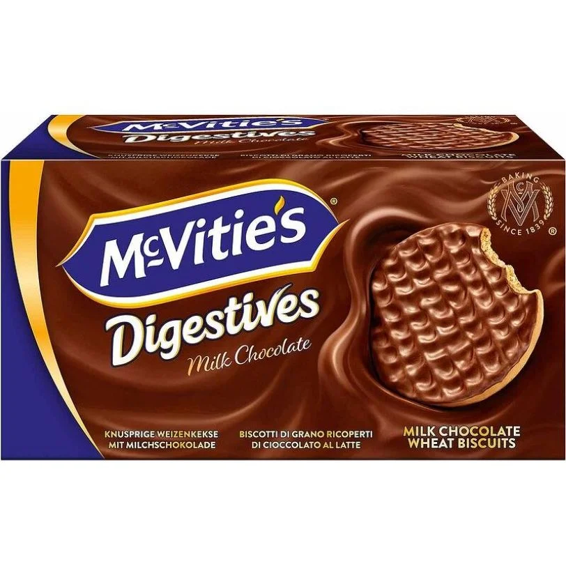 Бисквити Дайджестив пшенични с млечен шоколад 0,200 McVitie’s