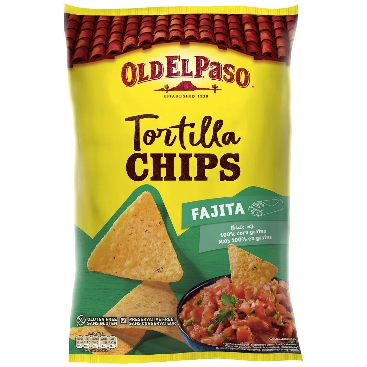 Тортила чипс с подправка Фахита 0,185 Old El Paso