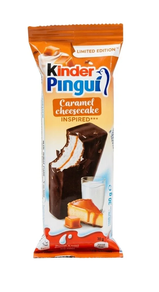 Шоколадов десерт Киндер Pingui карамел и чийзкейк 0,030