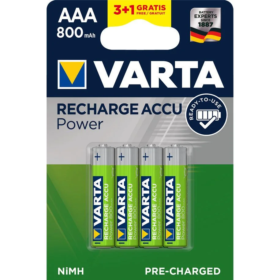 Батерии Varta ACCU 800 mAh HR03 AAА 4 бр.