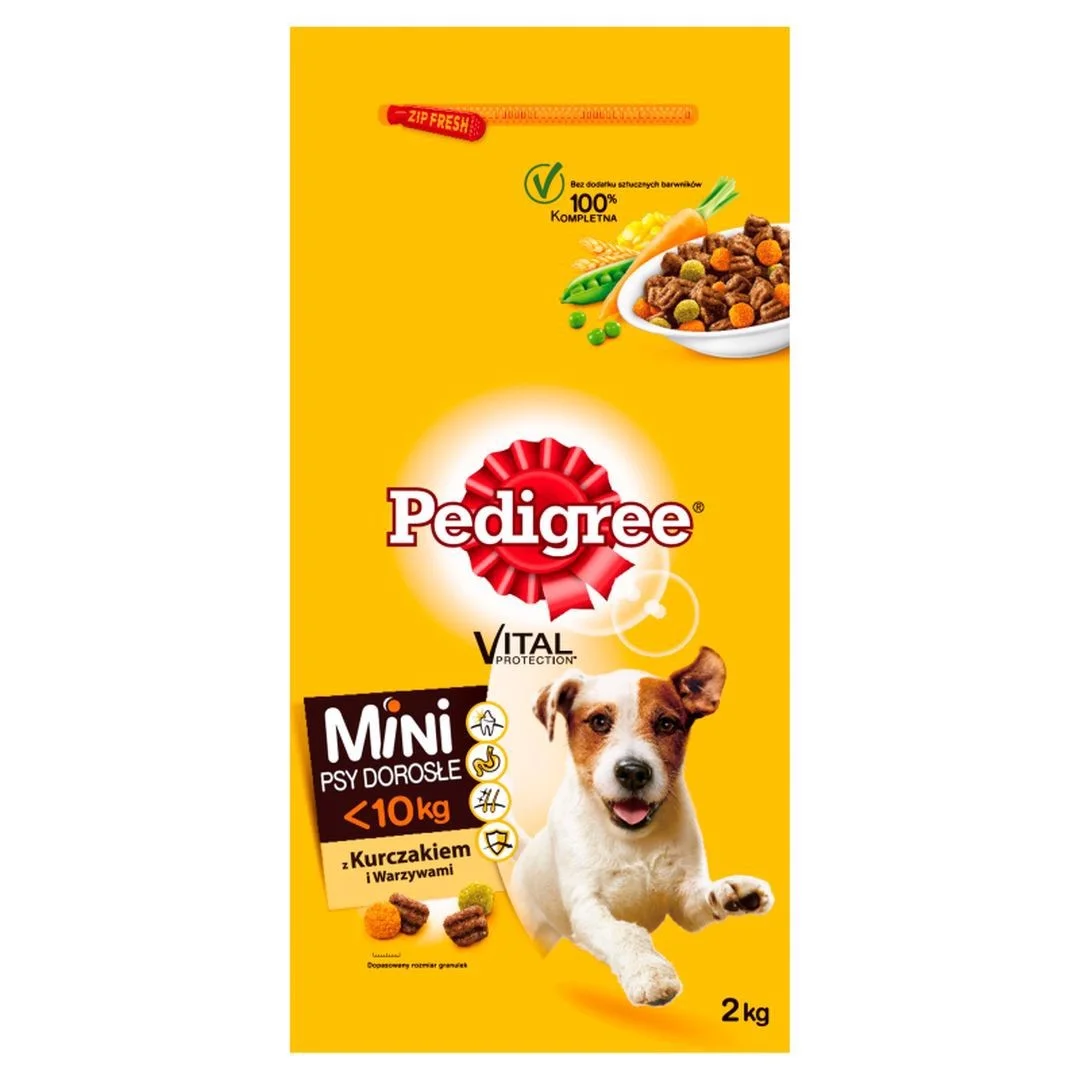 Педигри суха храна за куче дребни породи Mini 2 кг.птиче и зеленчуци