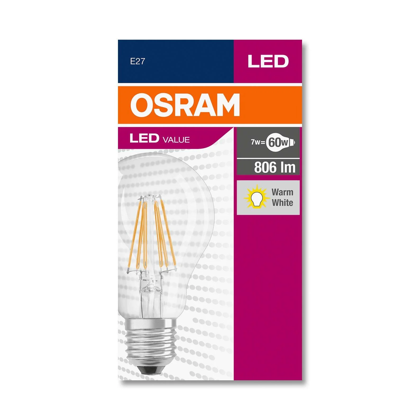 Ел.крушка LED VALUЕ Classic Osram Cla60 806 lm/827 Е27