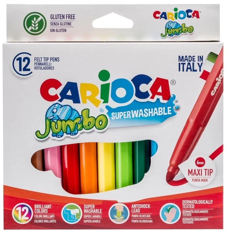 Маркери Carioca Jumbo 12 бр.