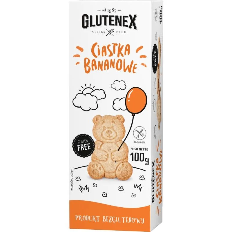 Бисквити бананови без глутен 0,100 Glutenex