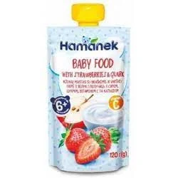 Бебешко пюре Пауч с ягода и кварк 0,120 Hamanek