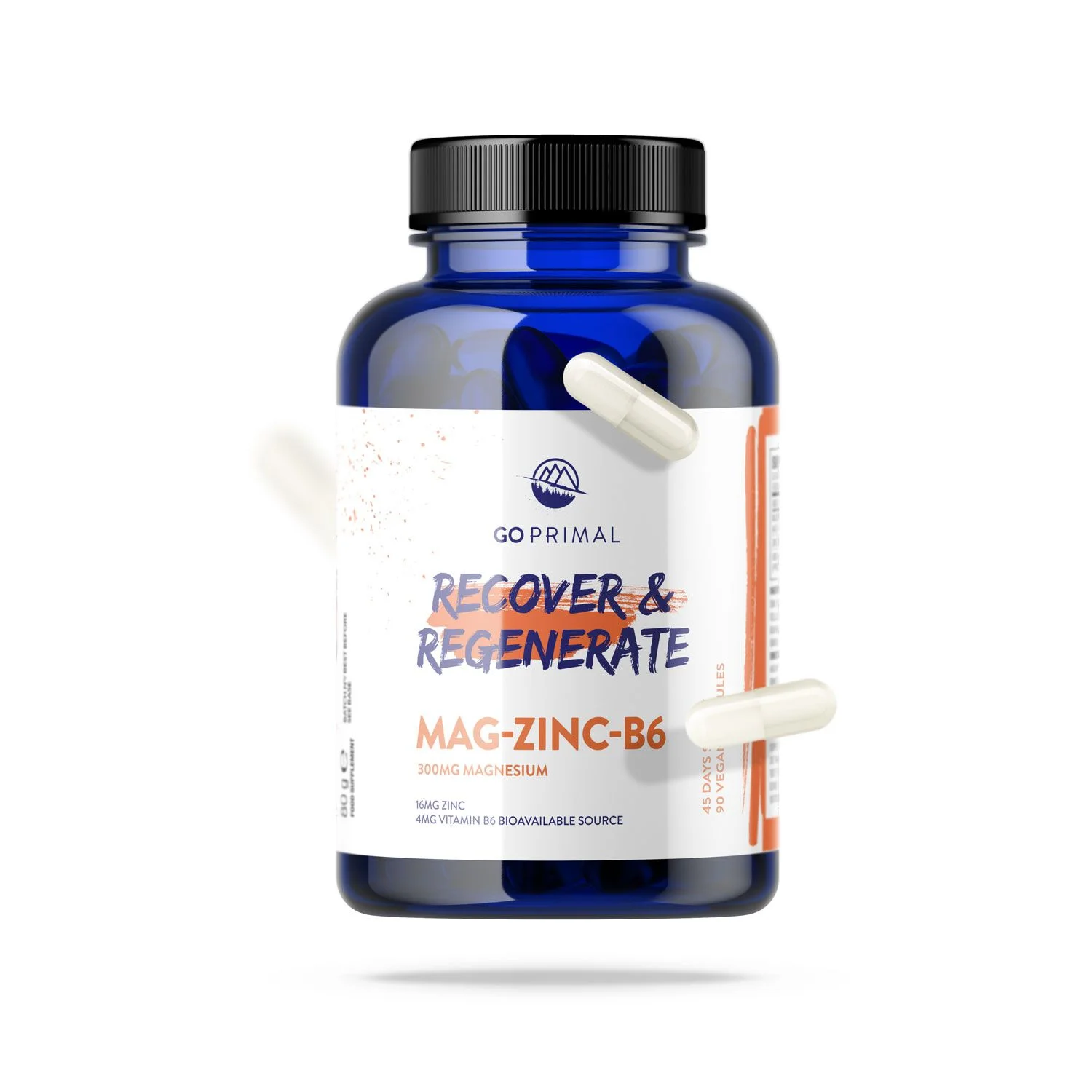 GoPrimal Magnesium -Zinc - B6 - Regenerate & Protect 0,080