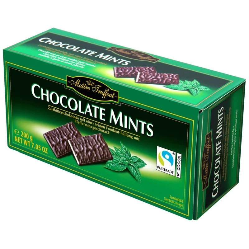 Шоколадови бонбони ментови 0.200 Maitre Truffout
