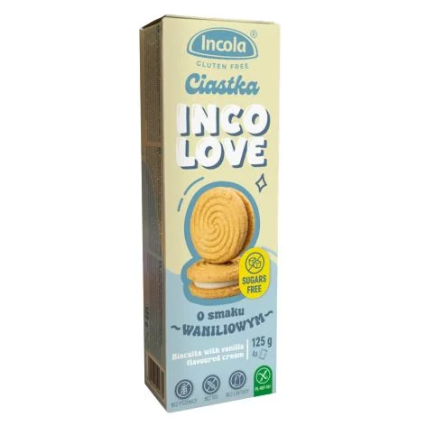 Бисквити Inco Love ванилия без захар и глутен 0,125 Incola
