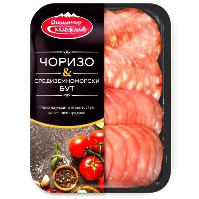 Чоризо Средиземноморски бут слайс 0.120 Маджаров