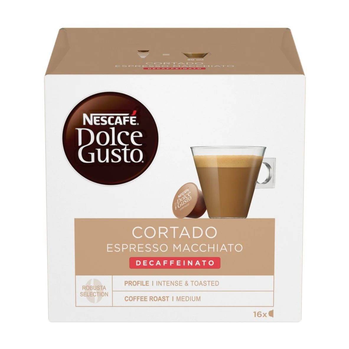 Nescafe Dolce Gusto Cortado Espresso Decaffeino 16 бр.