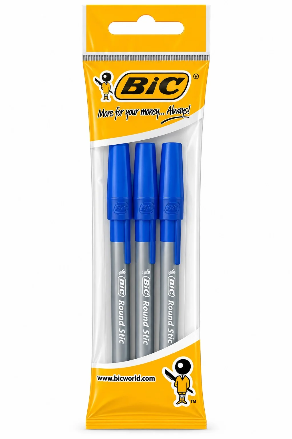 Химикалки комплект Roundstic Exact 3 бр. BIC