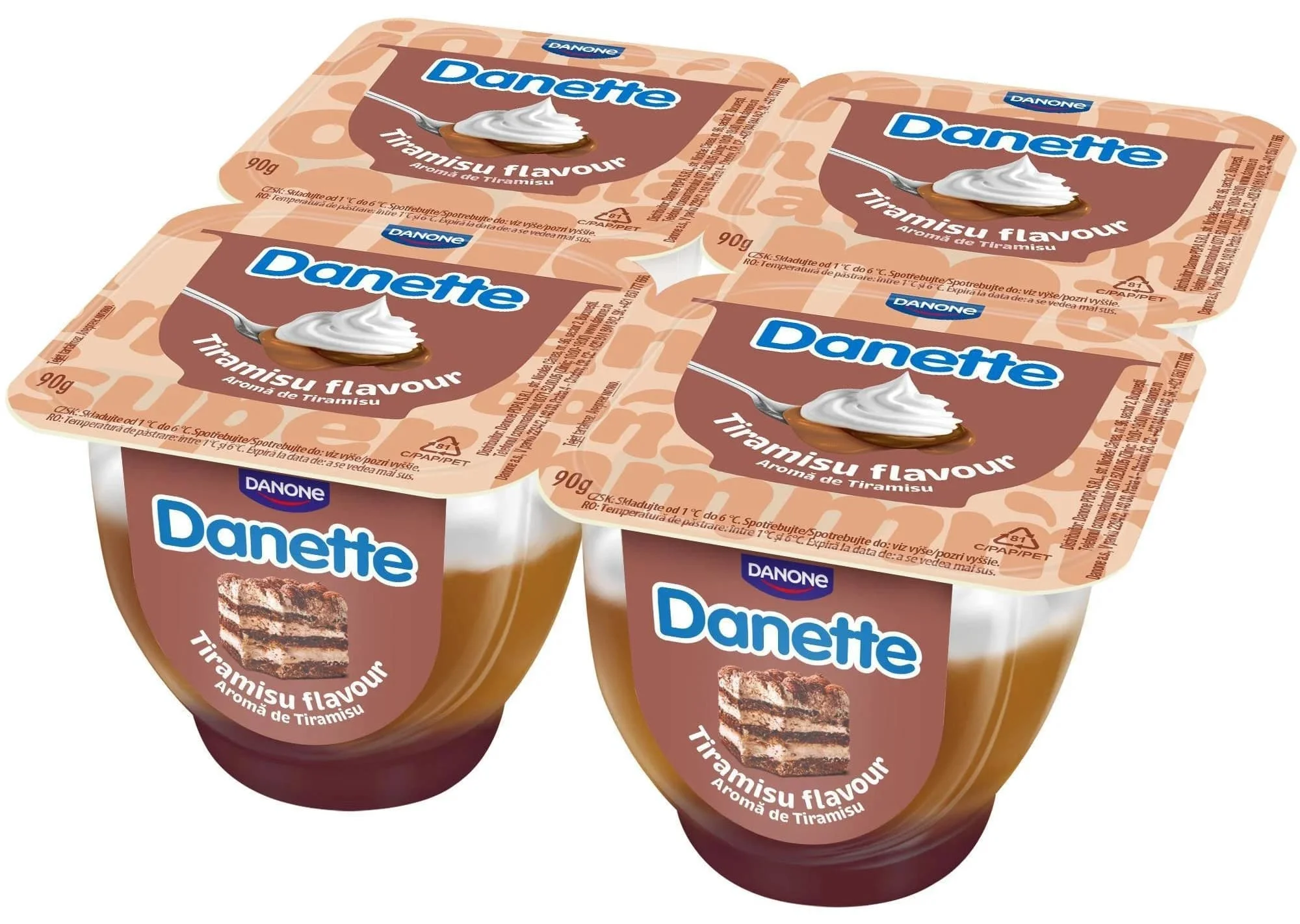Данон Млечен десерт Tiramisu 4 x 0,090