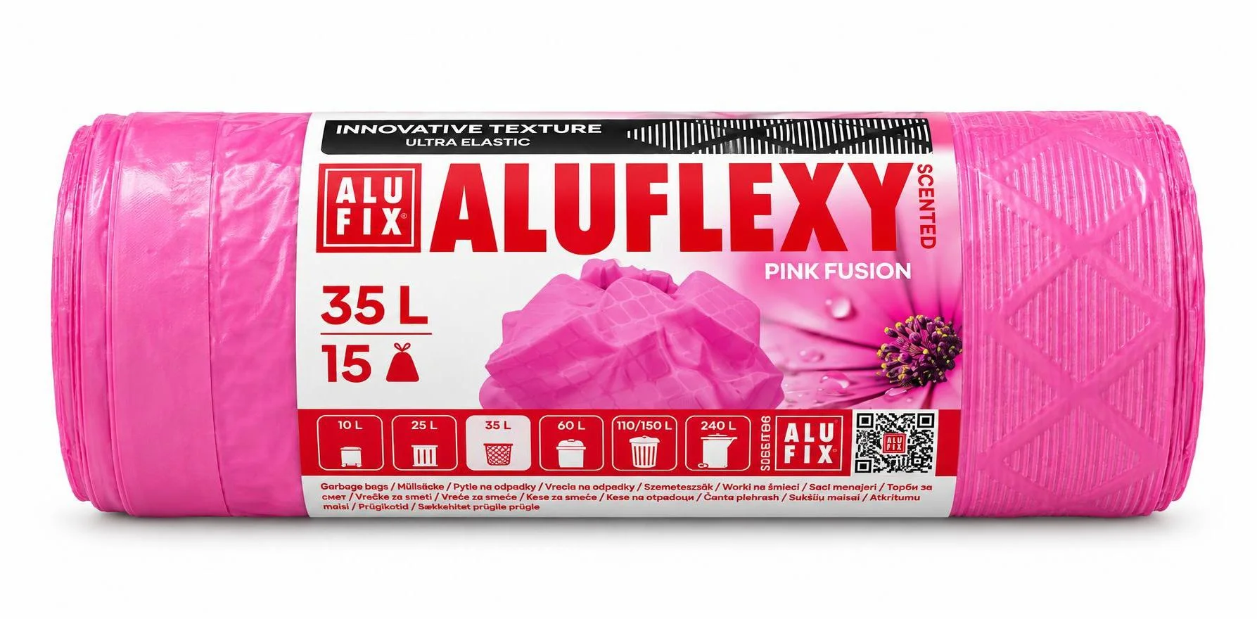 Торби за смет с връзки 35 л. розови Alufix
