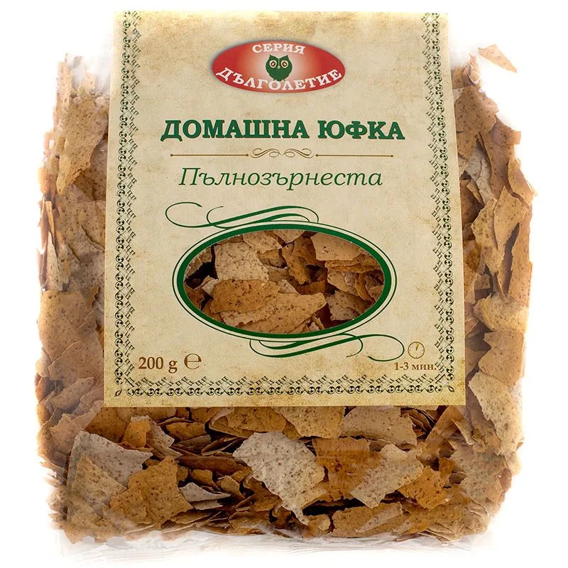 Юфка Домашна Пълнозърнеста 0.200 Серия Дълголетие
