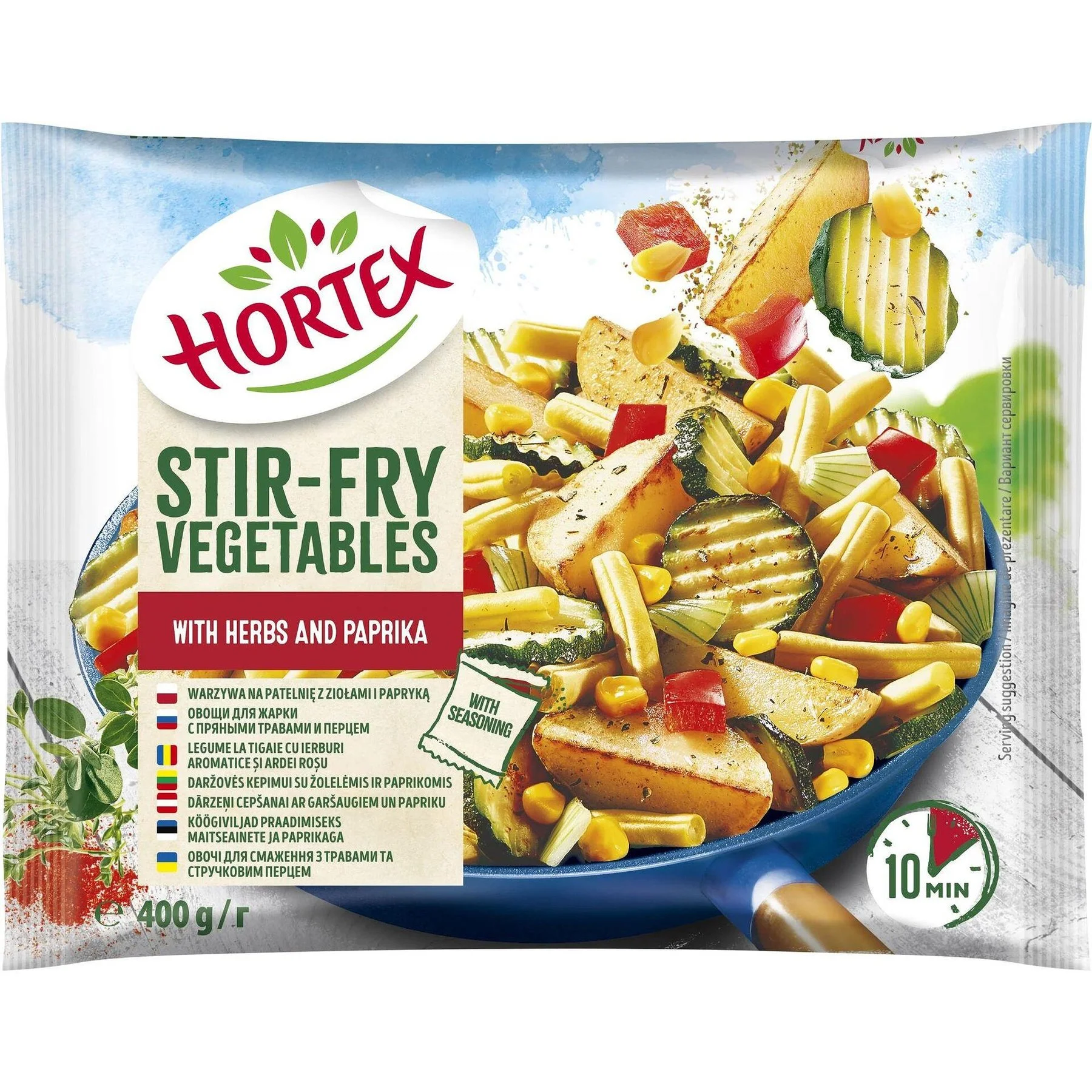Микс зеленчуци с червена чушка 0,400 Hortex замразени