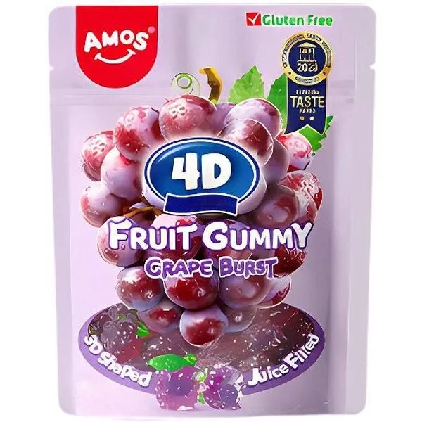 Желирани бонбони плодови грозде 4D 0,065 Amos