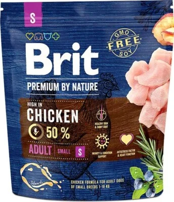 Brit Premium by Nature Dog 1 кг.суха храна с пиле S