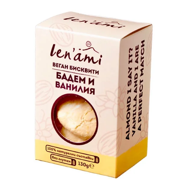 Бисквити без глутен с бадем и ванилия 0,130 Lenami