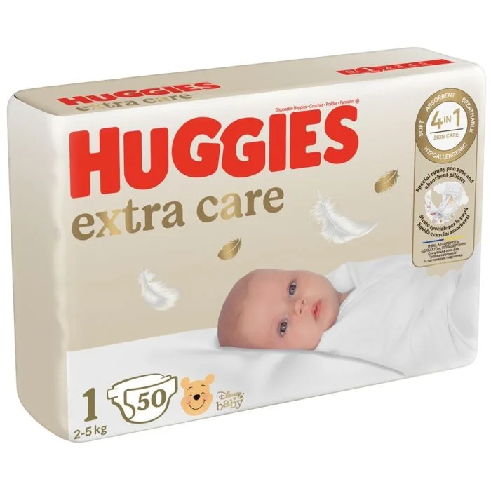 Пелени HUGGIES Екстра Кеър 1  2-5 кг. 50бр.