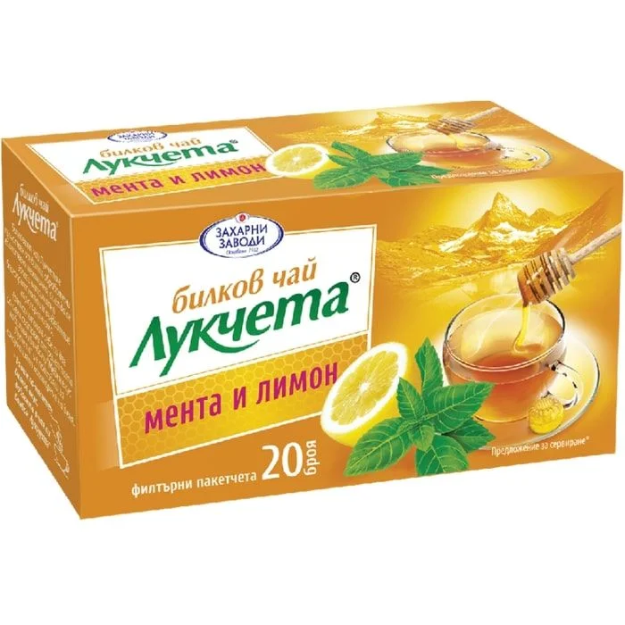 Чай Лукчета мента и лимон 20 бр.