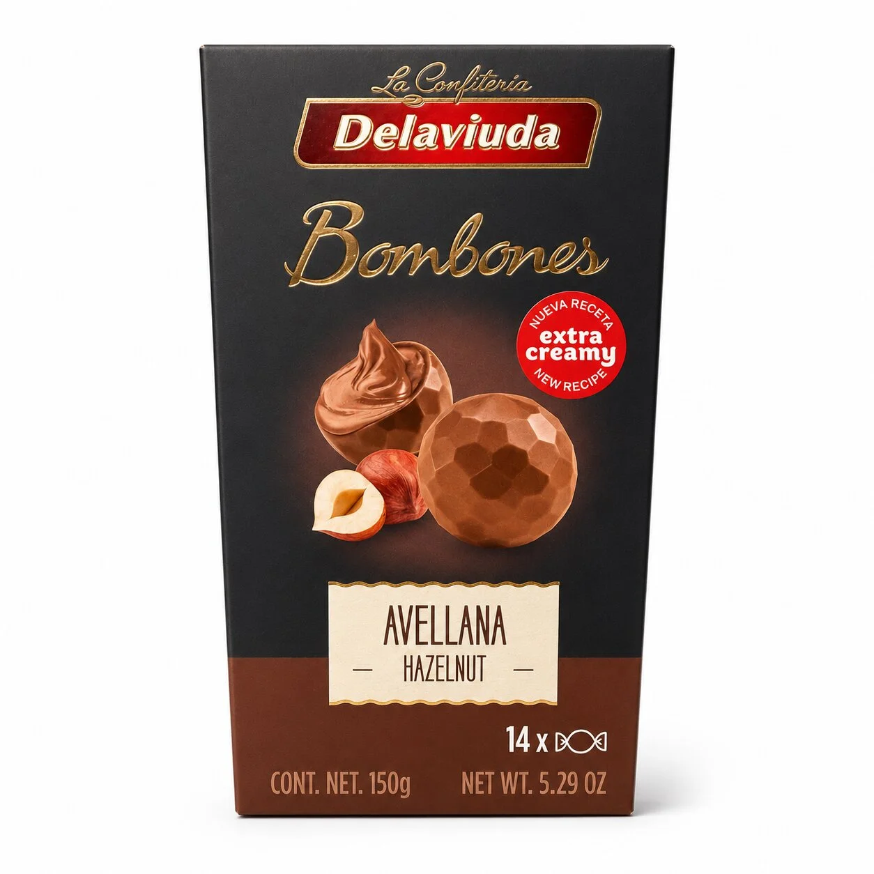 Шоколадови бонбони с лешников пълнеж 0.150 Delaviuda