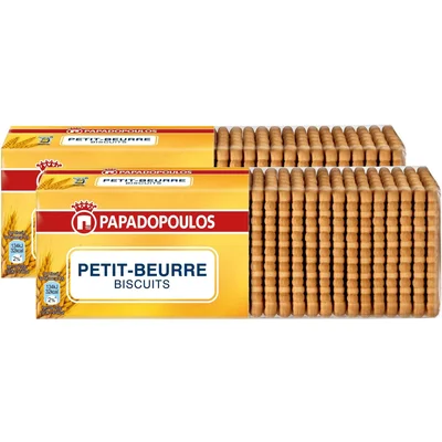 Бисквити Petit Beurre 2 x 0,225 Papadopoulos