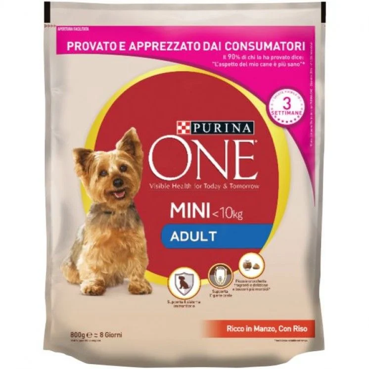 Purina One Mini Dog Adult 0.800 говеждо и ориз